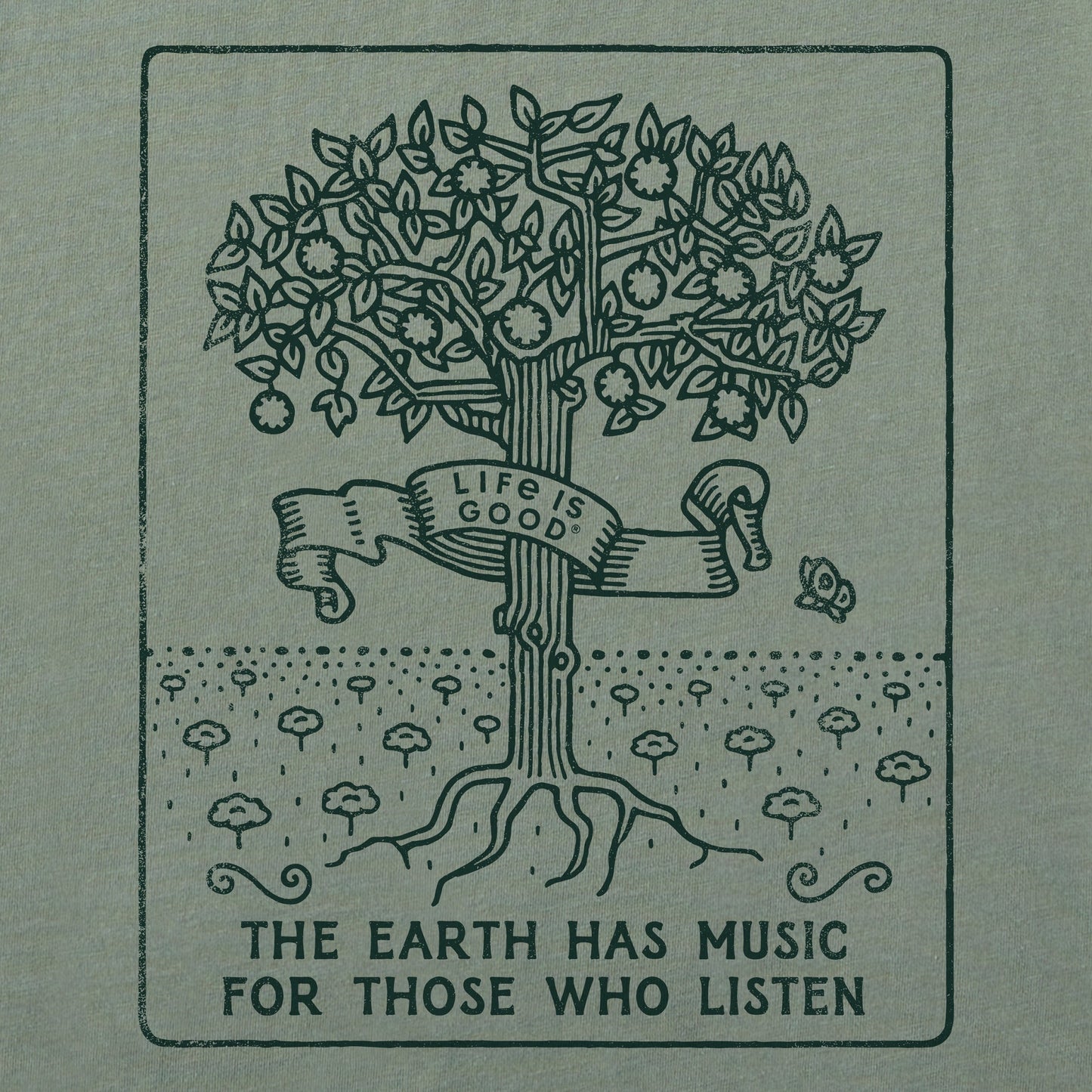 Women's The Earth Has Music Trees Short Sleeve Crusher Tee