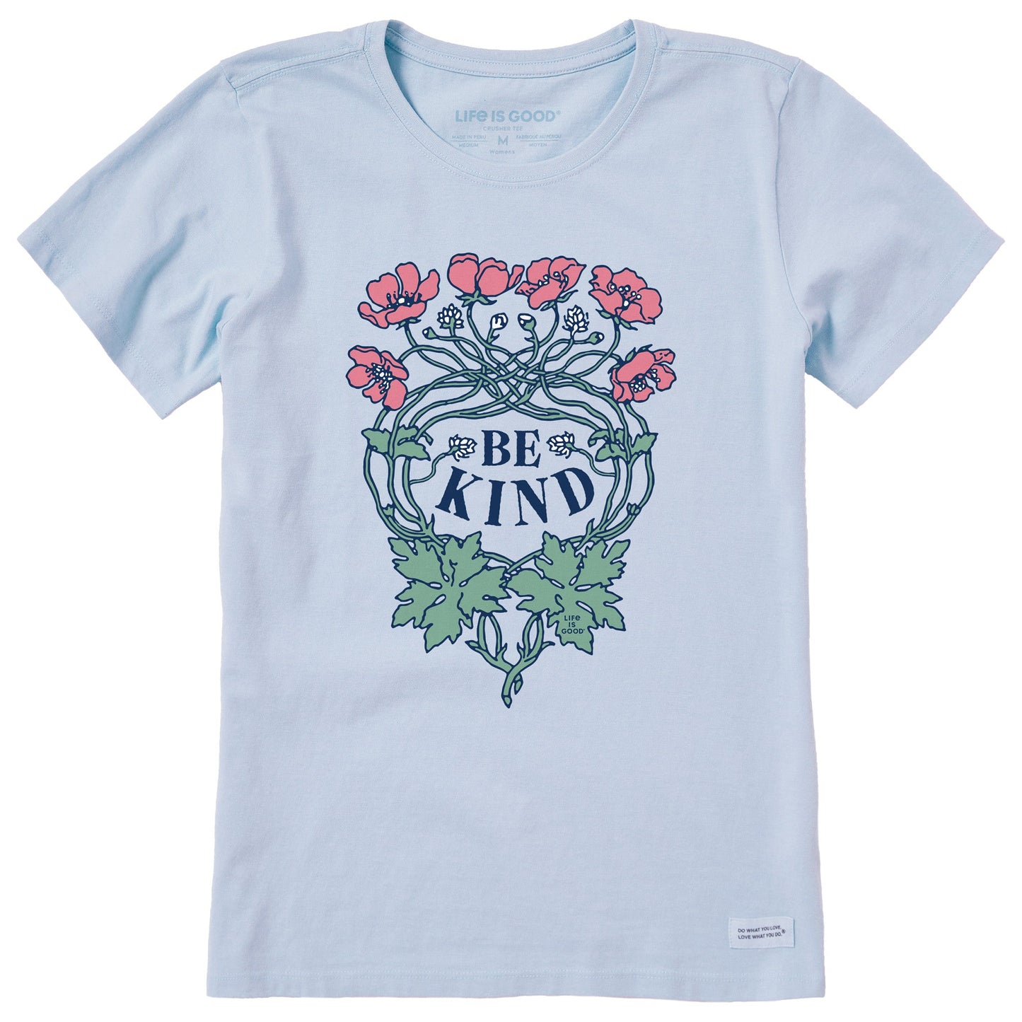 Women's Be Kind Flowers Short Sleeve Crusher Tee
