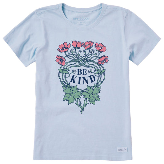 Women's Be Kind Flowers Short Sleeve Crusher Tee