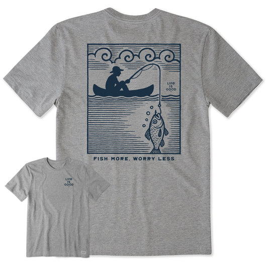 Men's Fish More Canoe Short Sleeve Tee