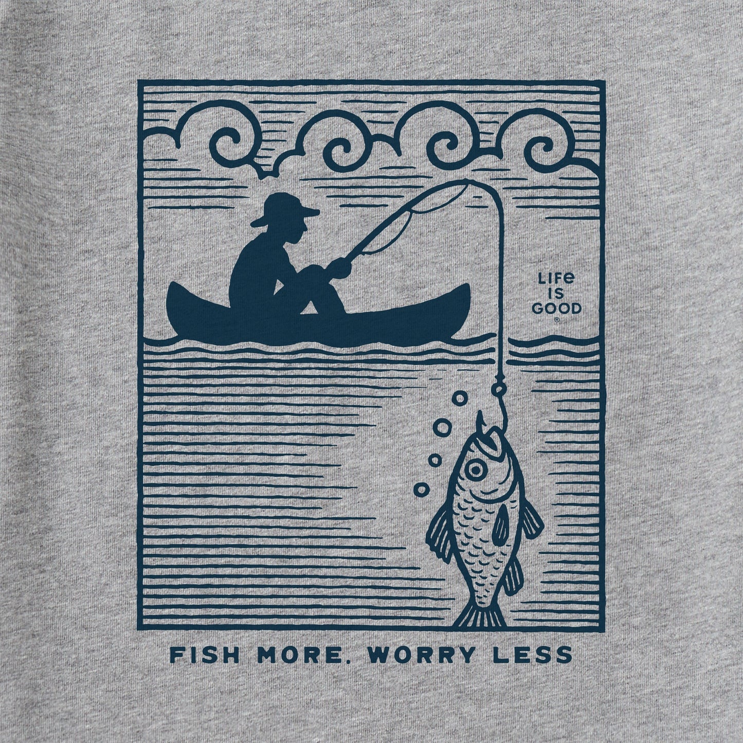 Men's Fish More Canoe Short Sleeve Tee