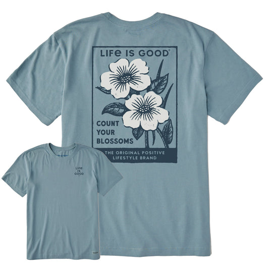 Men's Count Your Blossoms Stamp Short Sleeve Crusher Tee