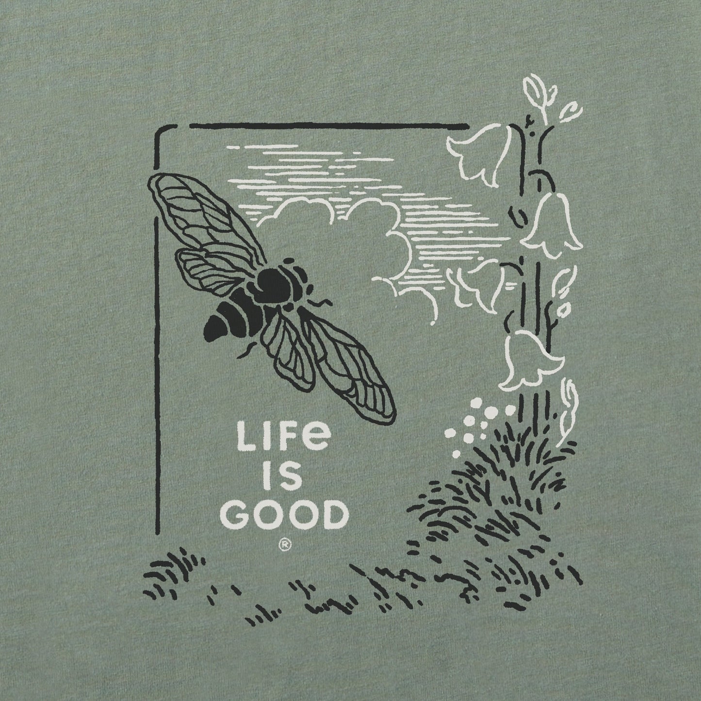 Men's Bumblebee Flowers Short Sleeve Crusher Tee