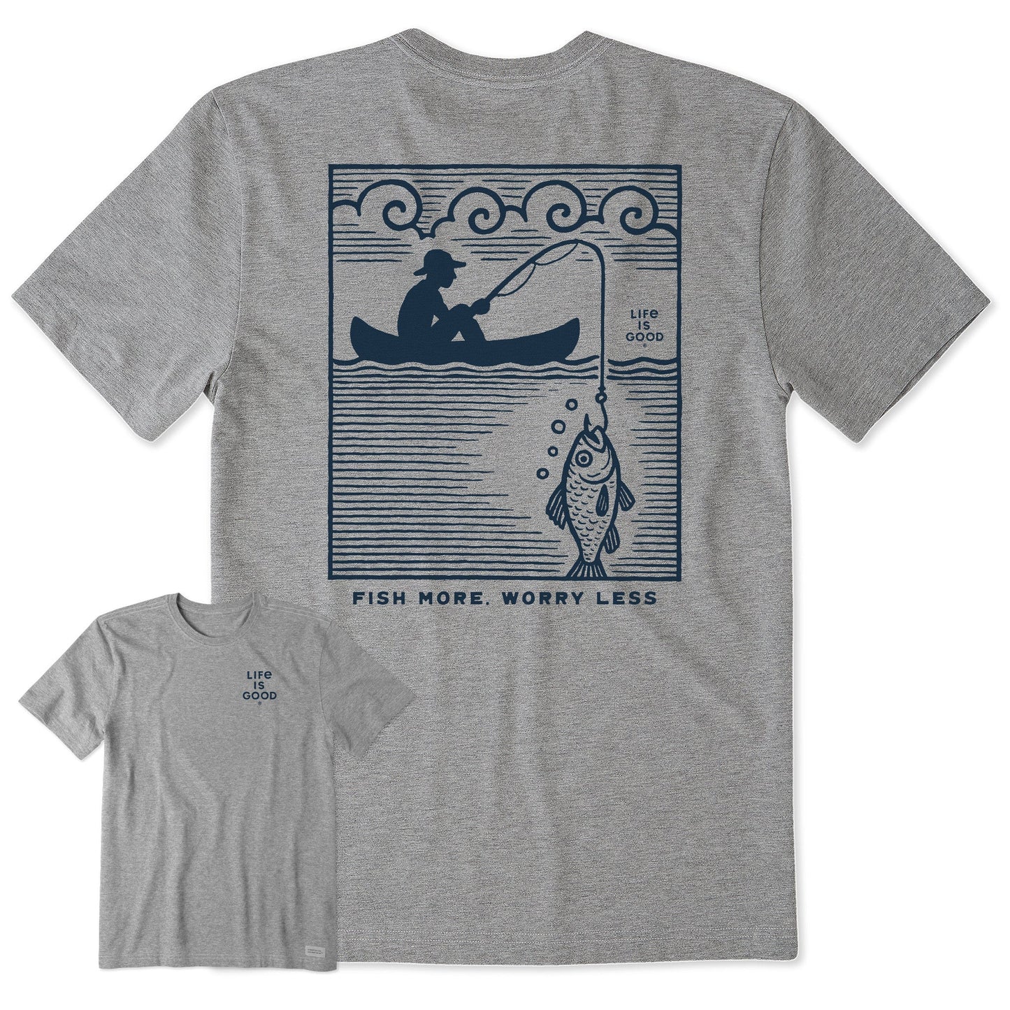Men's Fish More Canoe Short Sleeve Tee