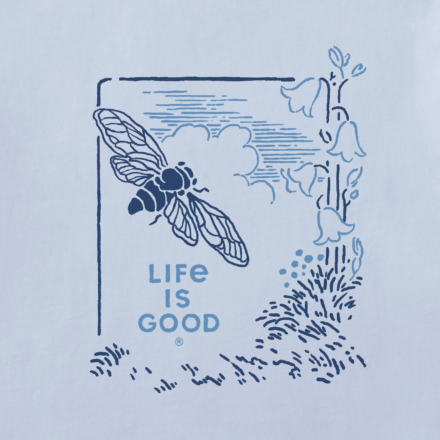 Women's Bumblebee Flowers Short Sleeve Crusher Tee