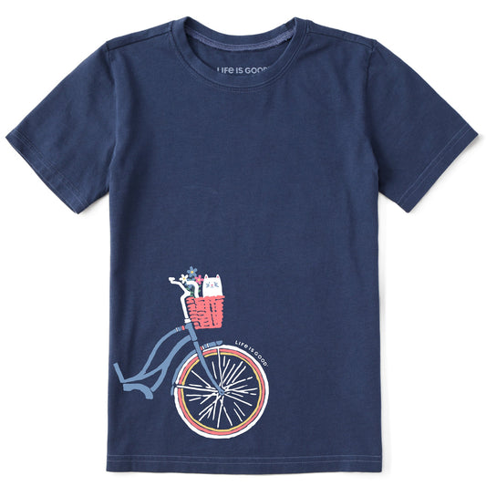 Kids Kitty Bike Short Sleeve Crusher Tee