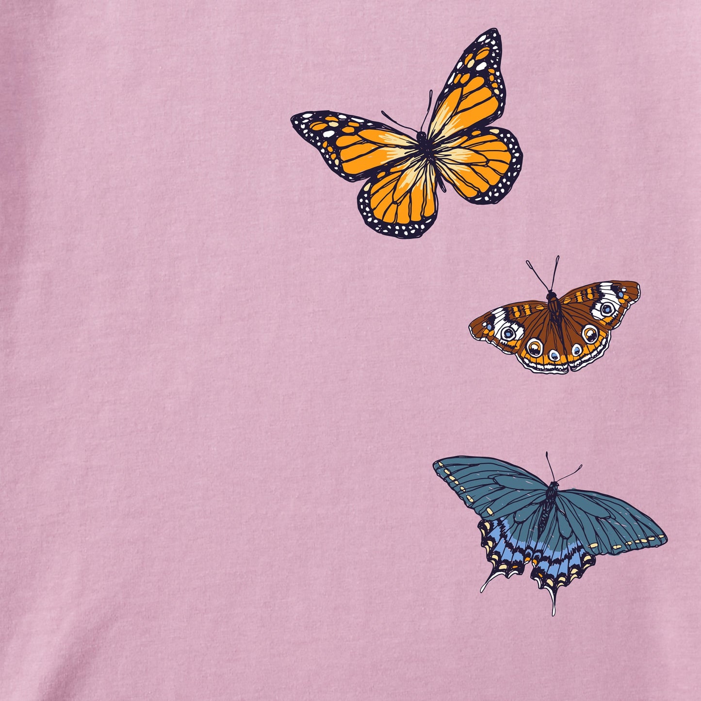 Kids Butterfly Landing Short Sleeve Crusher Tee