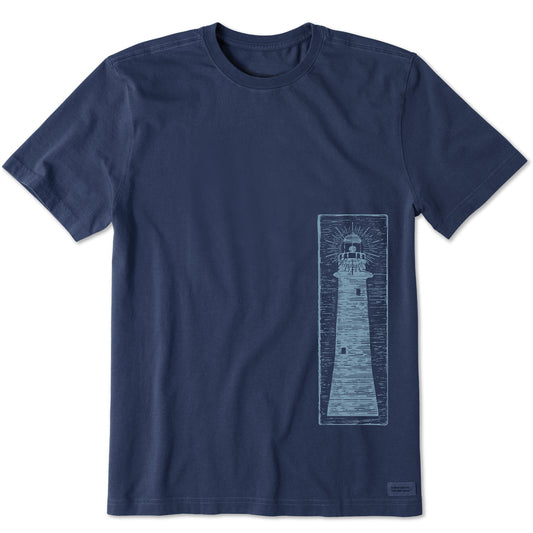 Men's Lighthouse Woodblock Short Sleeve Crusher Tee