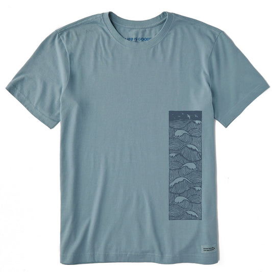 Men's Wave Woodblock Short Sleeve Crusher Tee