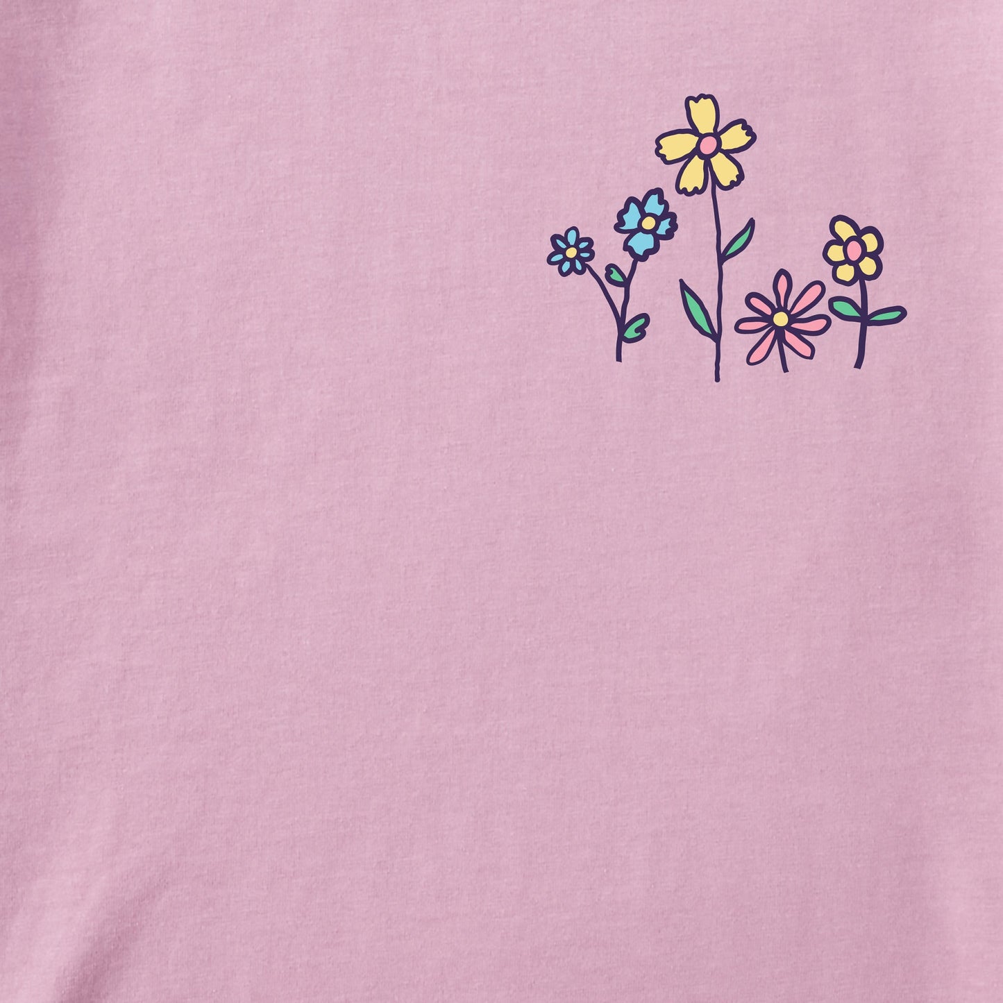 Toddler Flower Pup Short Sleeve Crusher Tee