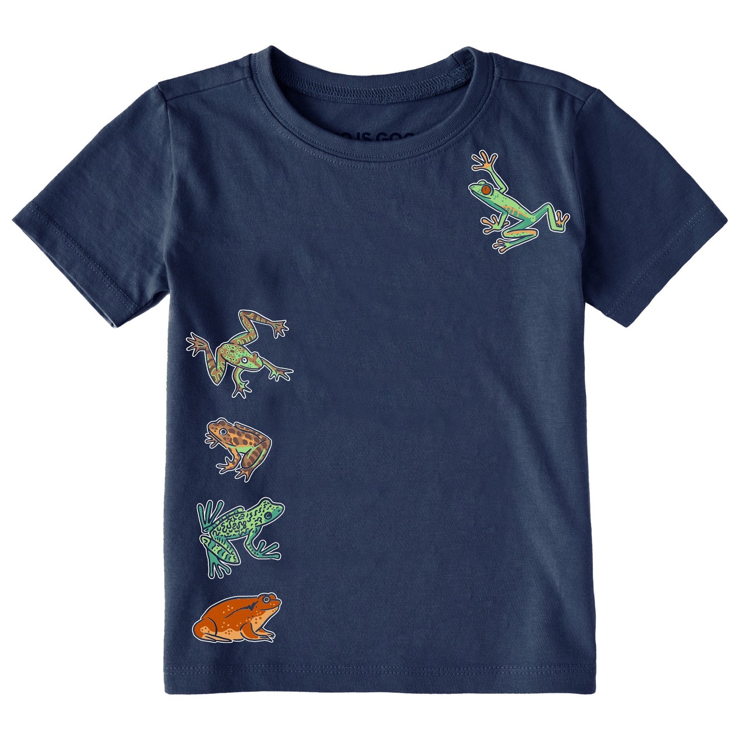 Toddler Frog Stack Short Sleeve Crusher Tee