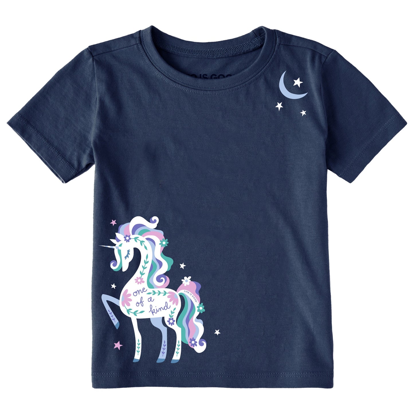Toddler Celestial Unicorn Short Sleeve Crusher Tee