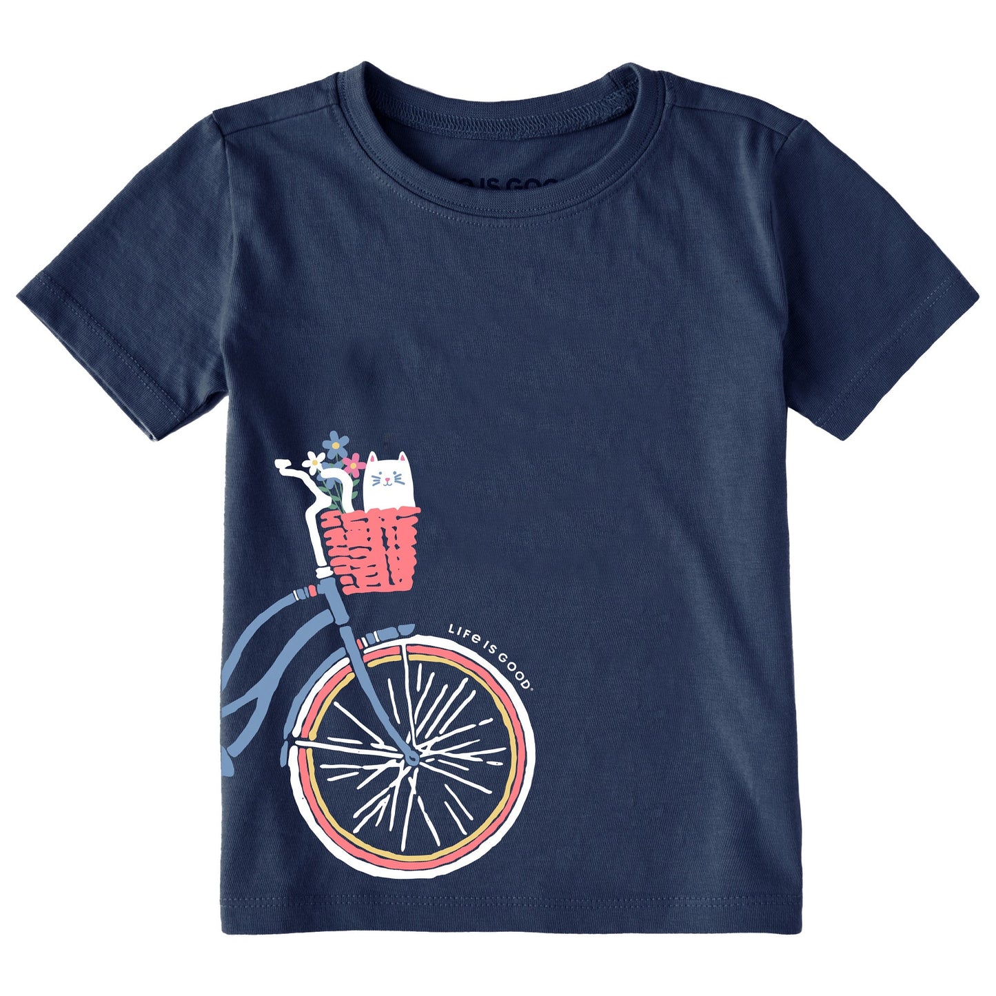Toddler Kitty Bike Short Sleeve Crusher Tee