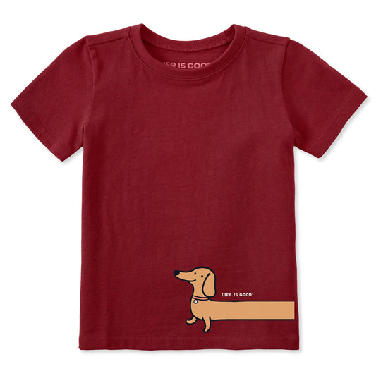 Toddler Weenie Dog Short Sleeve Crusher Tee