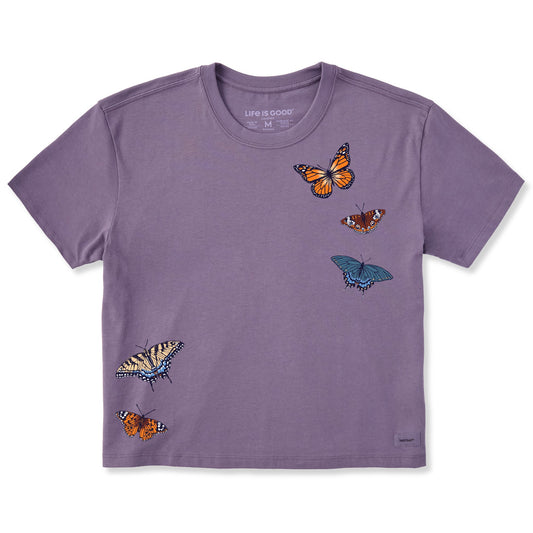 Women's Butterfly Landing Short Sleeve Crusher Boxy Tee
