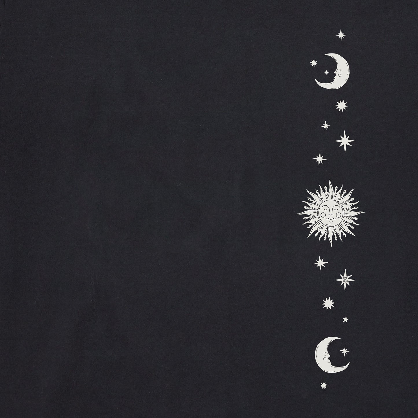 Women's Celestial Moon and Stars Short Sleeve Crusher Boxy Tee