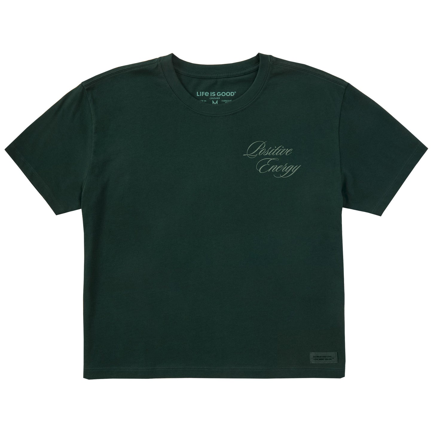 Women's Positive Energy Script Short Sleeve Crusher Boxy Tee