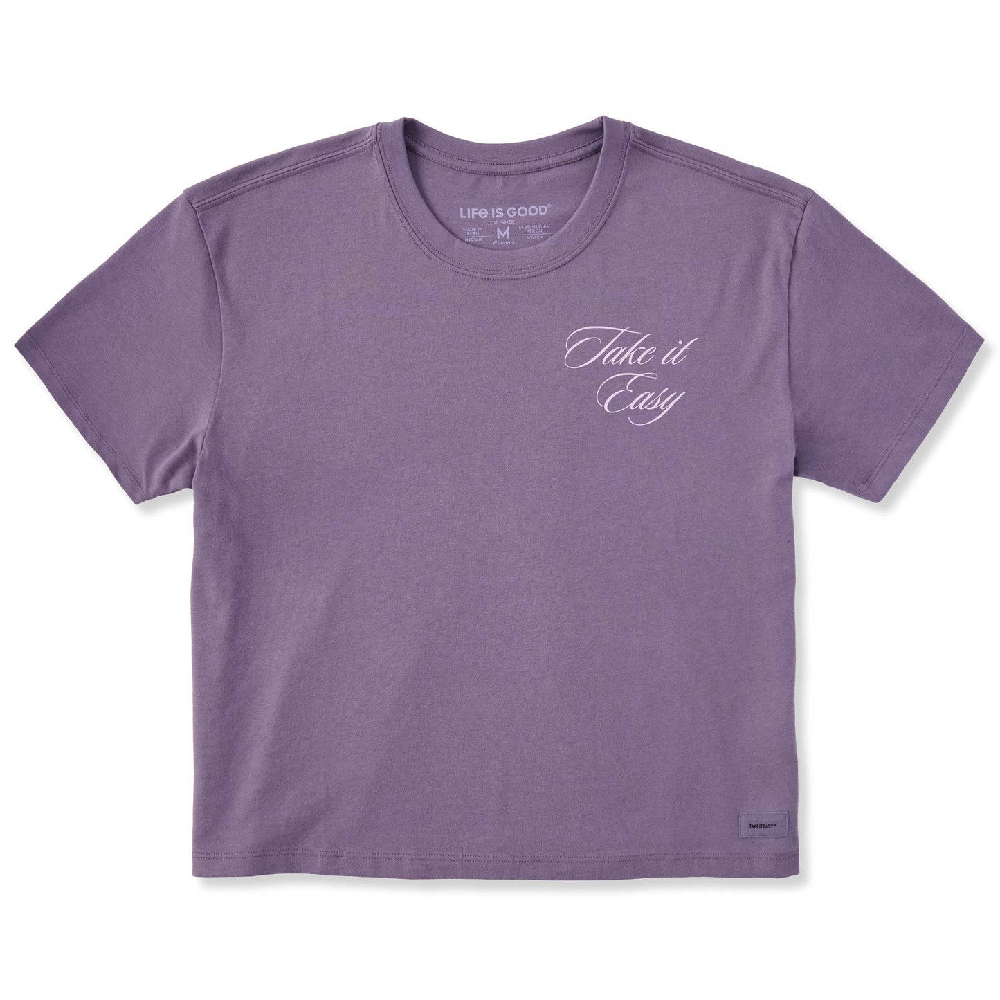 Women's Take it Easy Keep it Simple Short Sleeve Crusher Boxy Tee