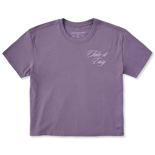 Women's Take it Easy Keep it Simple Short Sleeve Crusher Boxy Tee