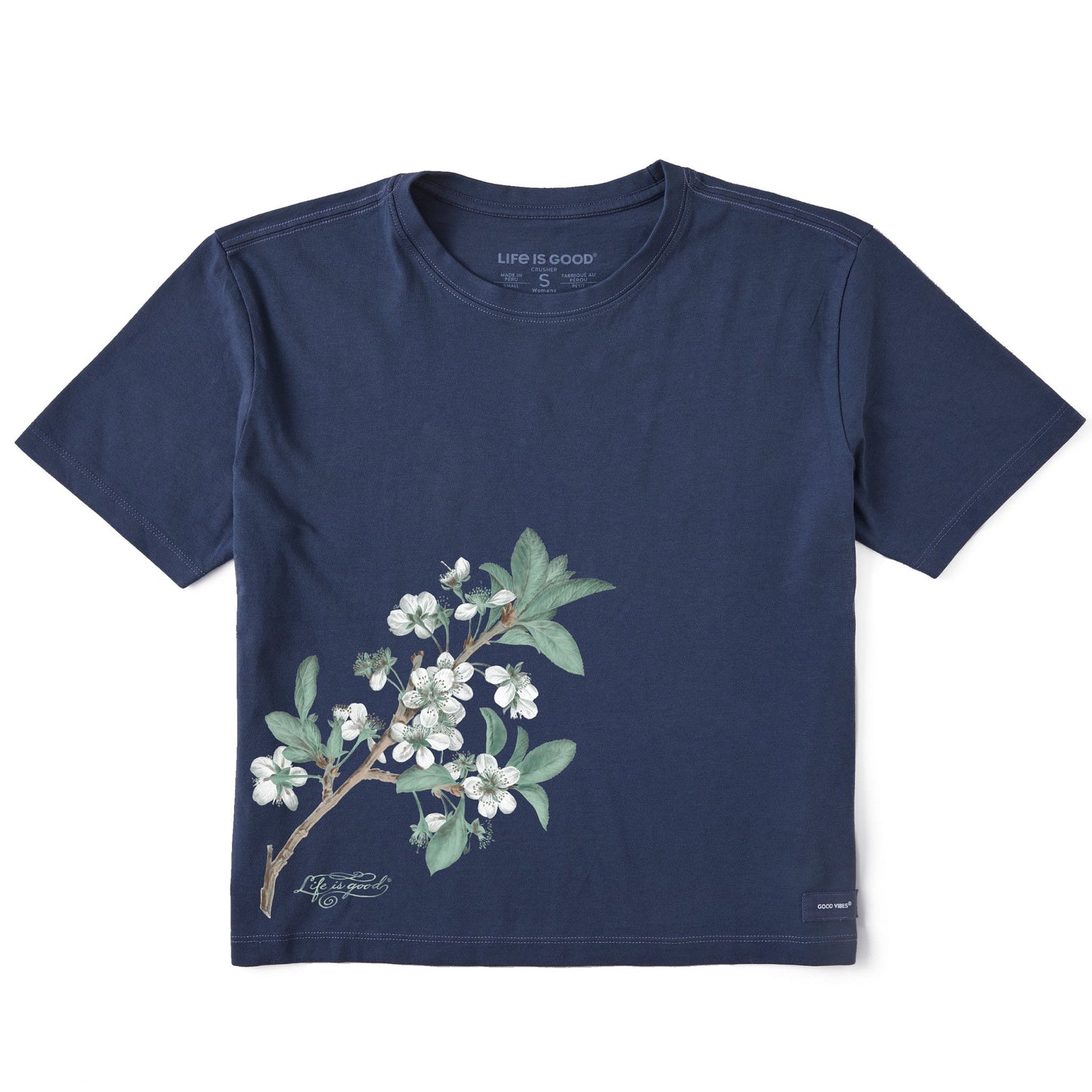 Women's Climbing Plum Blossom Short Sleeve Crusher Boxy Tee