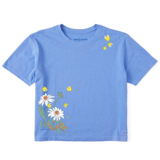 Women's Firefly Daisies Short Sleeve Crusher Boxy Tee