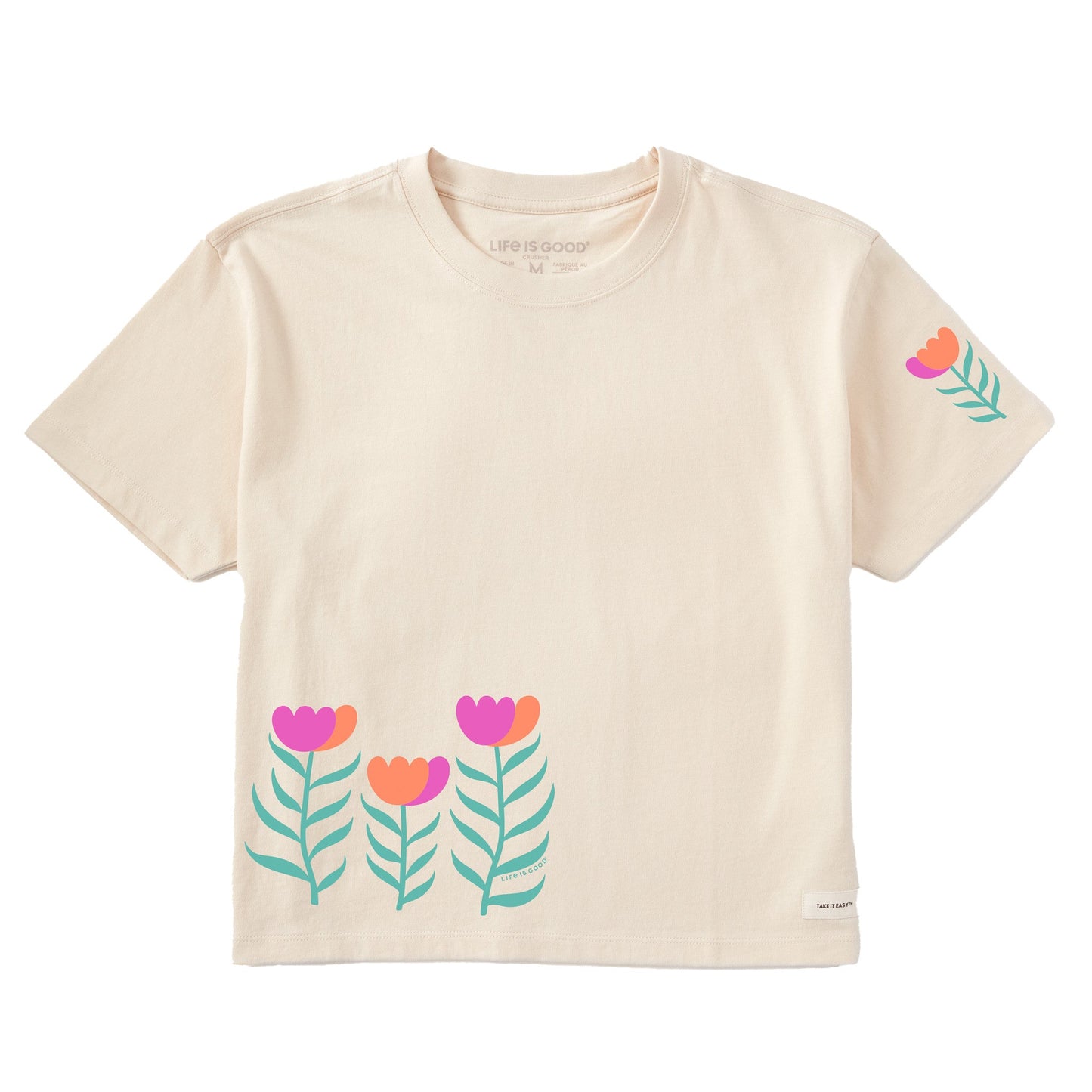 Women's Tulip Garden Short Sleeve Crusher Boxy Tee