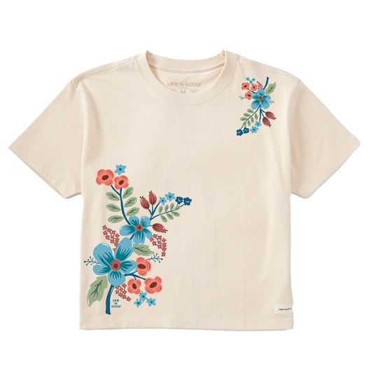 Women's Climbing Wildflowers Short Sleeve Crusher Boxy Tee