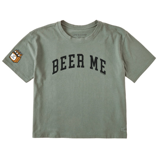 Women's Beer Me Arch Short Sleeve Crusher Boxy Tee