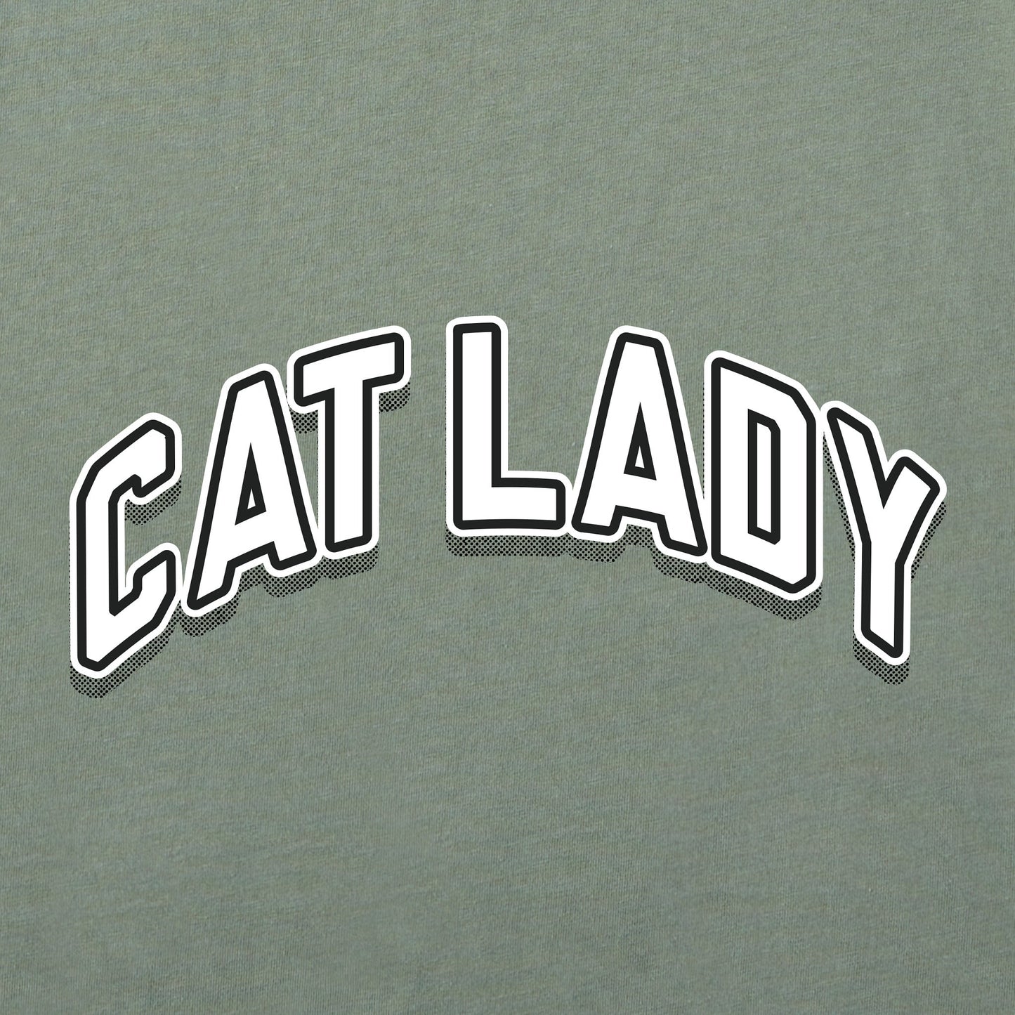 Women's Cat Lady Arch Short Sleeve Crusher Boxy Tee