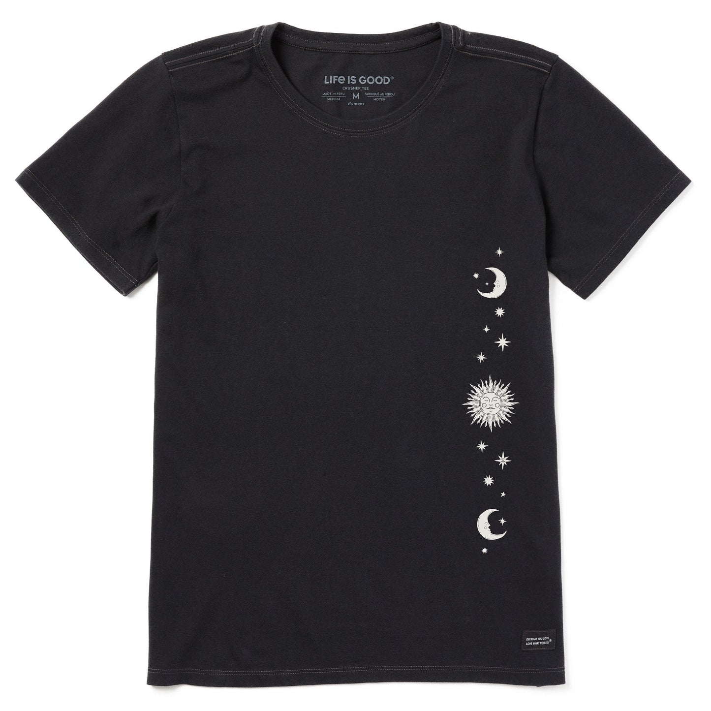 Women's Celestial Moon and Stars Short Sleeve Crusher Tee