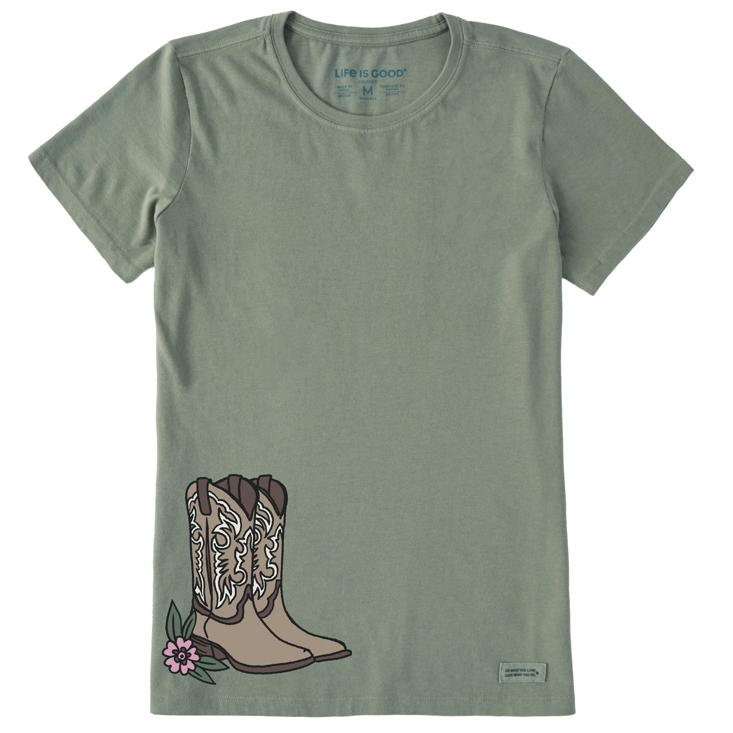 Women's Giddy Up Cowgirl Boots Short Sleeve Crusher Tee