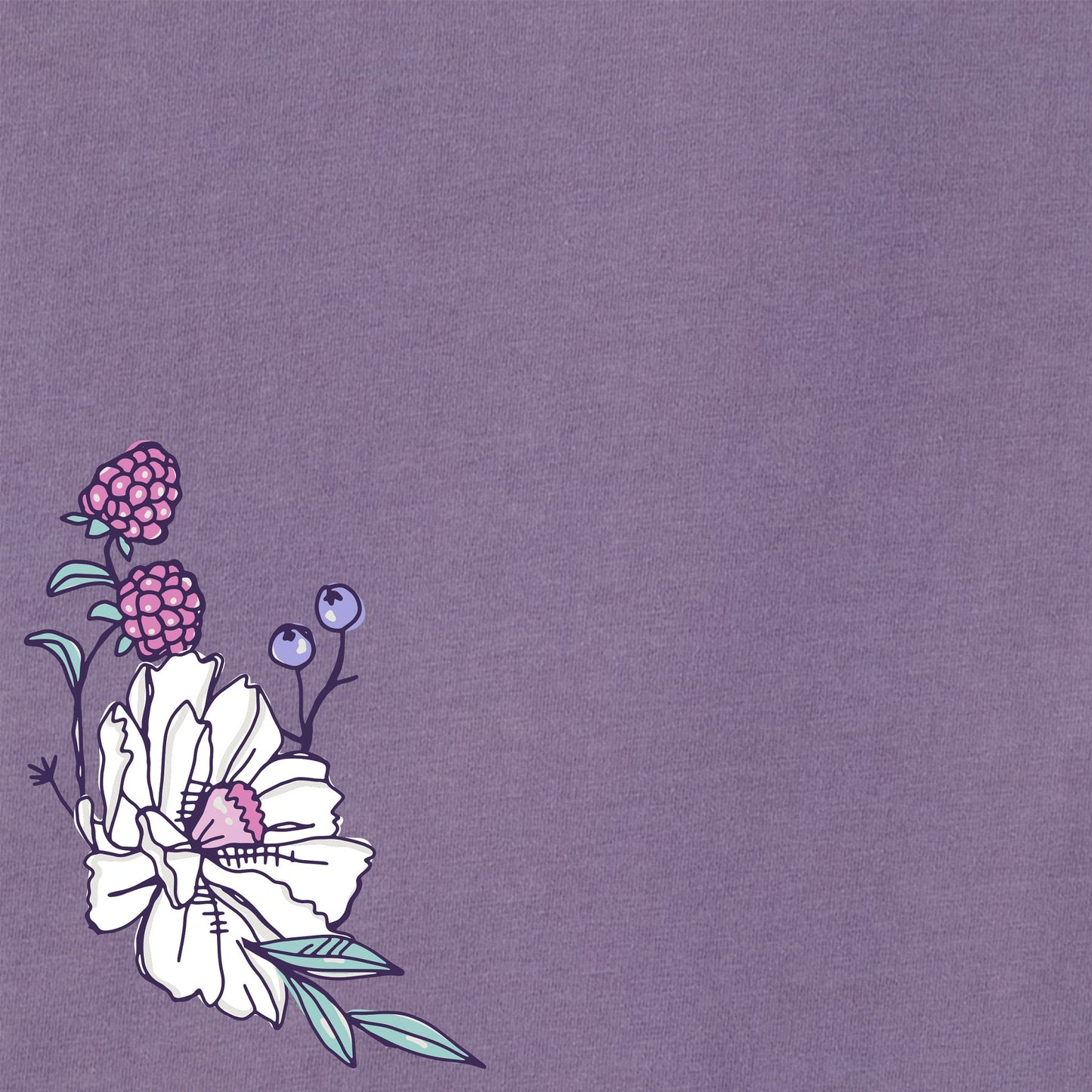 Women's Strawberry Flower Vines Short Sleeve Crusher Tee