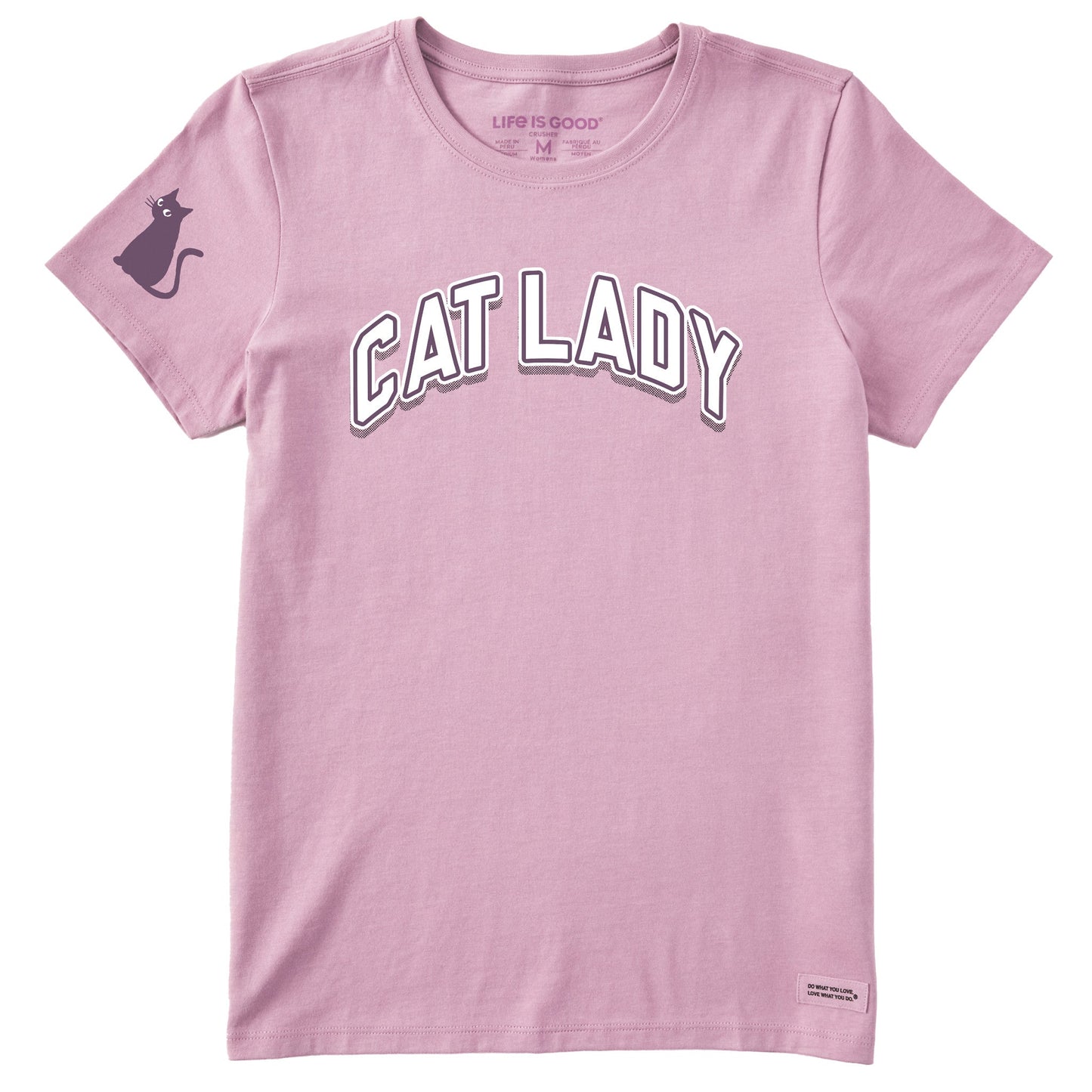 Women's Cat Lady Arch Short Sleeve Crusher Tee