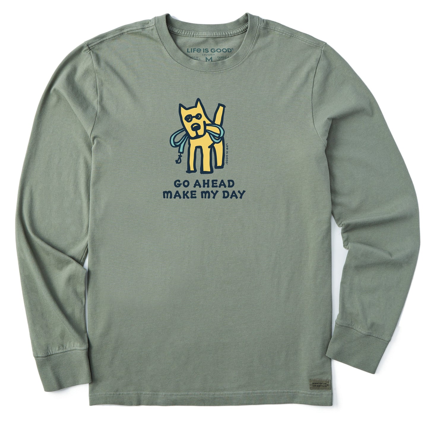 Men's Go Ahead Make My Day Long Sleeve Crusher Tee