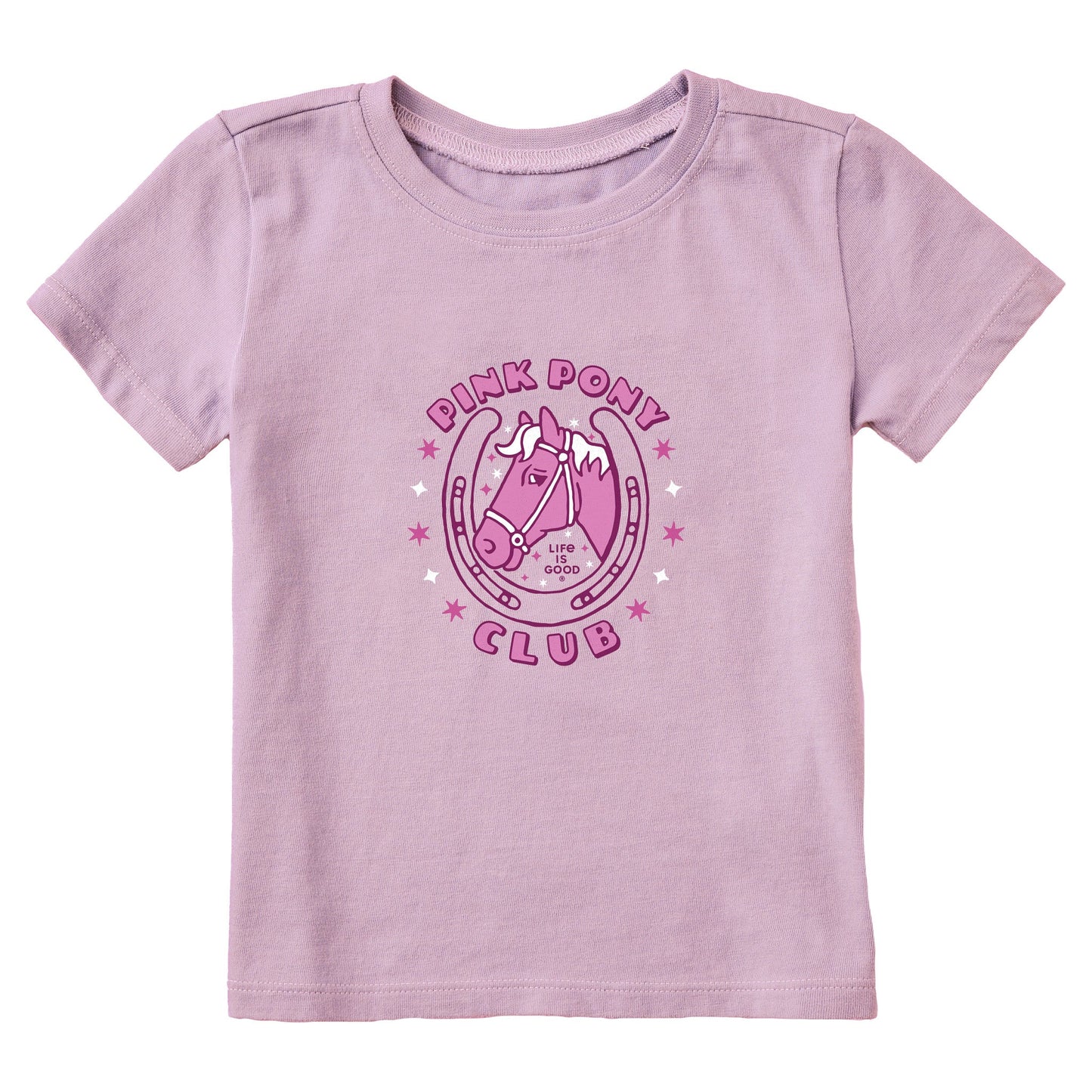 Toddler Pink Pony Club Short Sleeve Crusher Tee