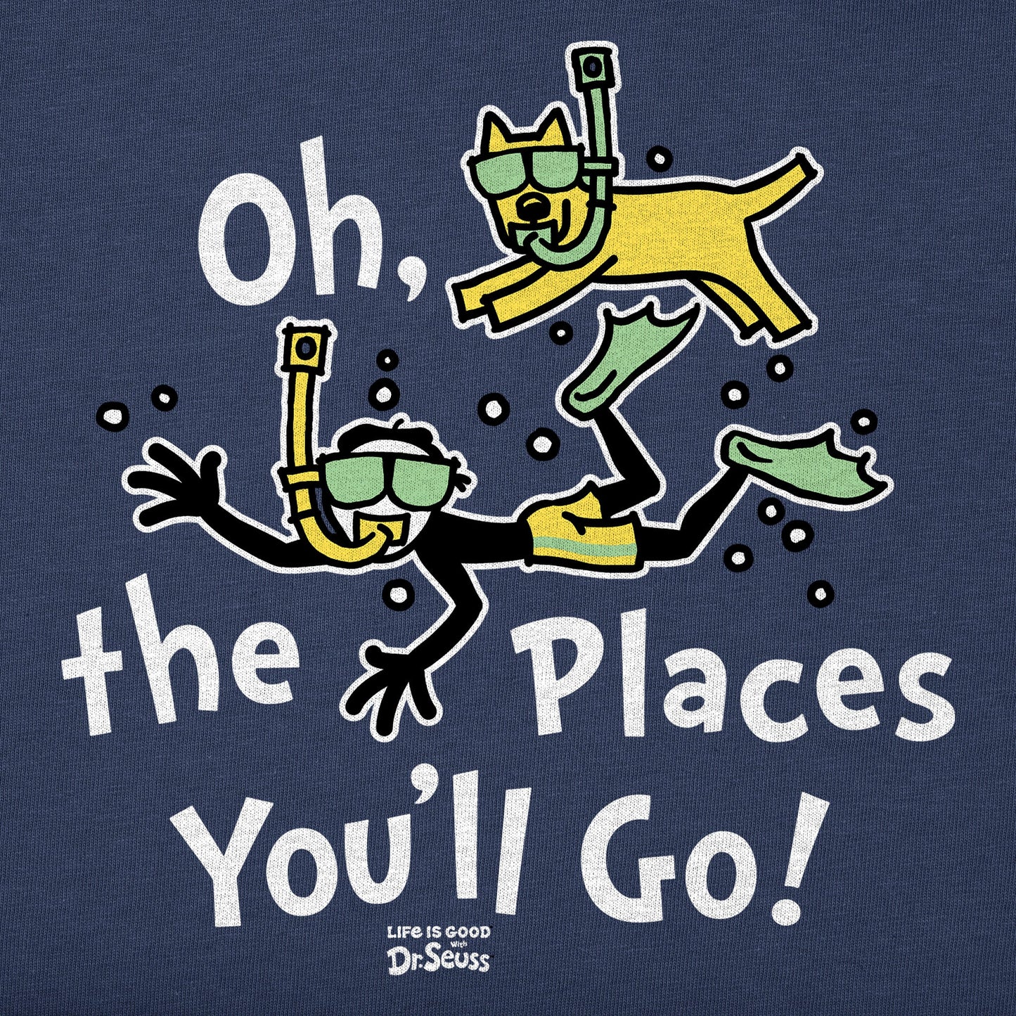 Toddler Oh the Places You'll Go Scuba Short Sleeve Crusher Tee