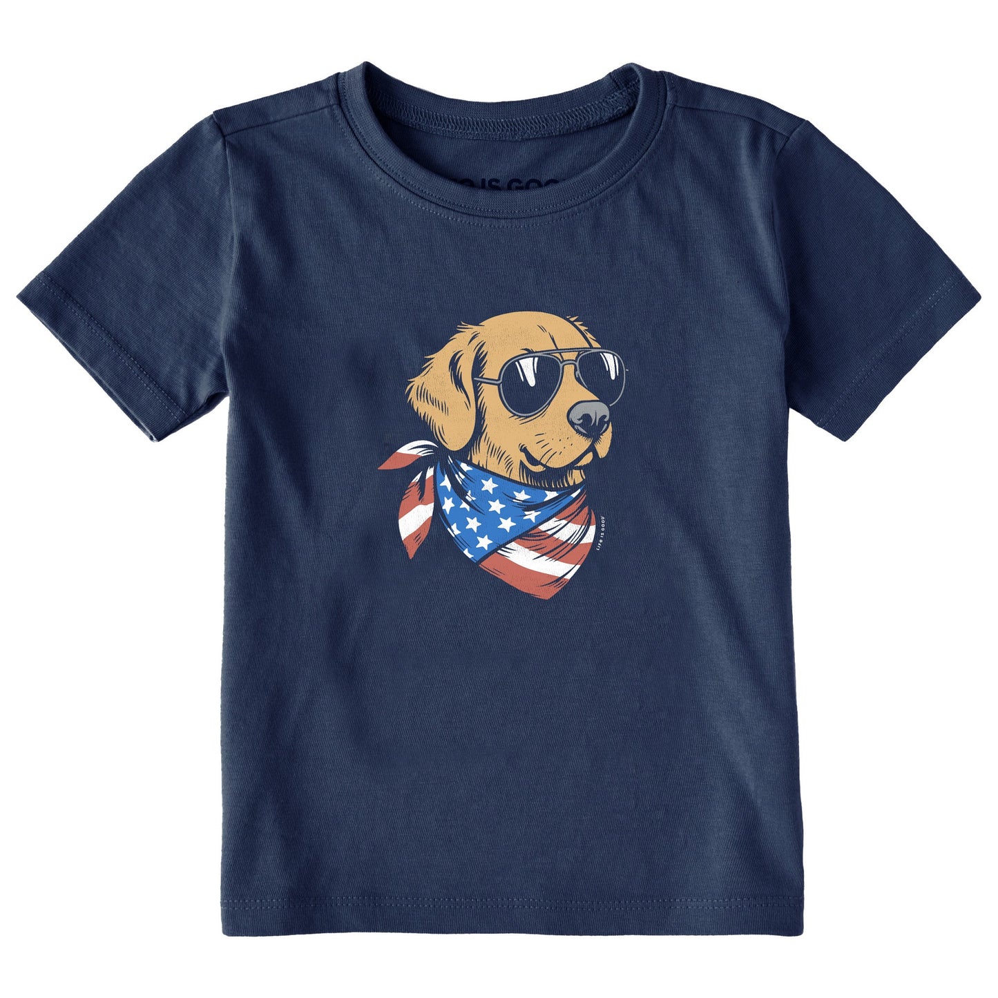 Toddler Golden Patriot Short Sleeve Crusher Tee