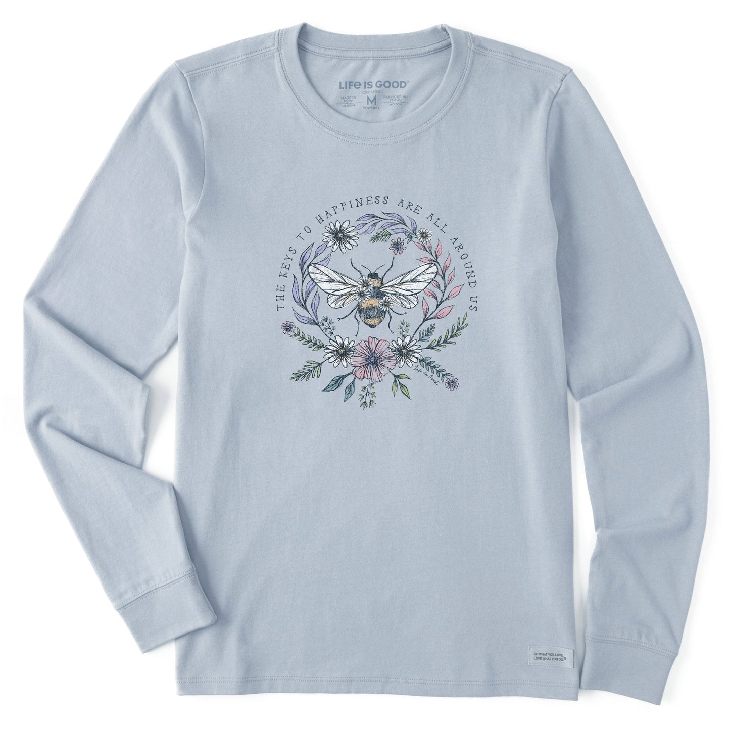 Women's Bee Happiness All Around Long Sleeve Crusher Tee