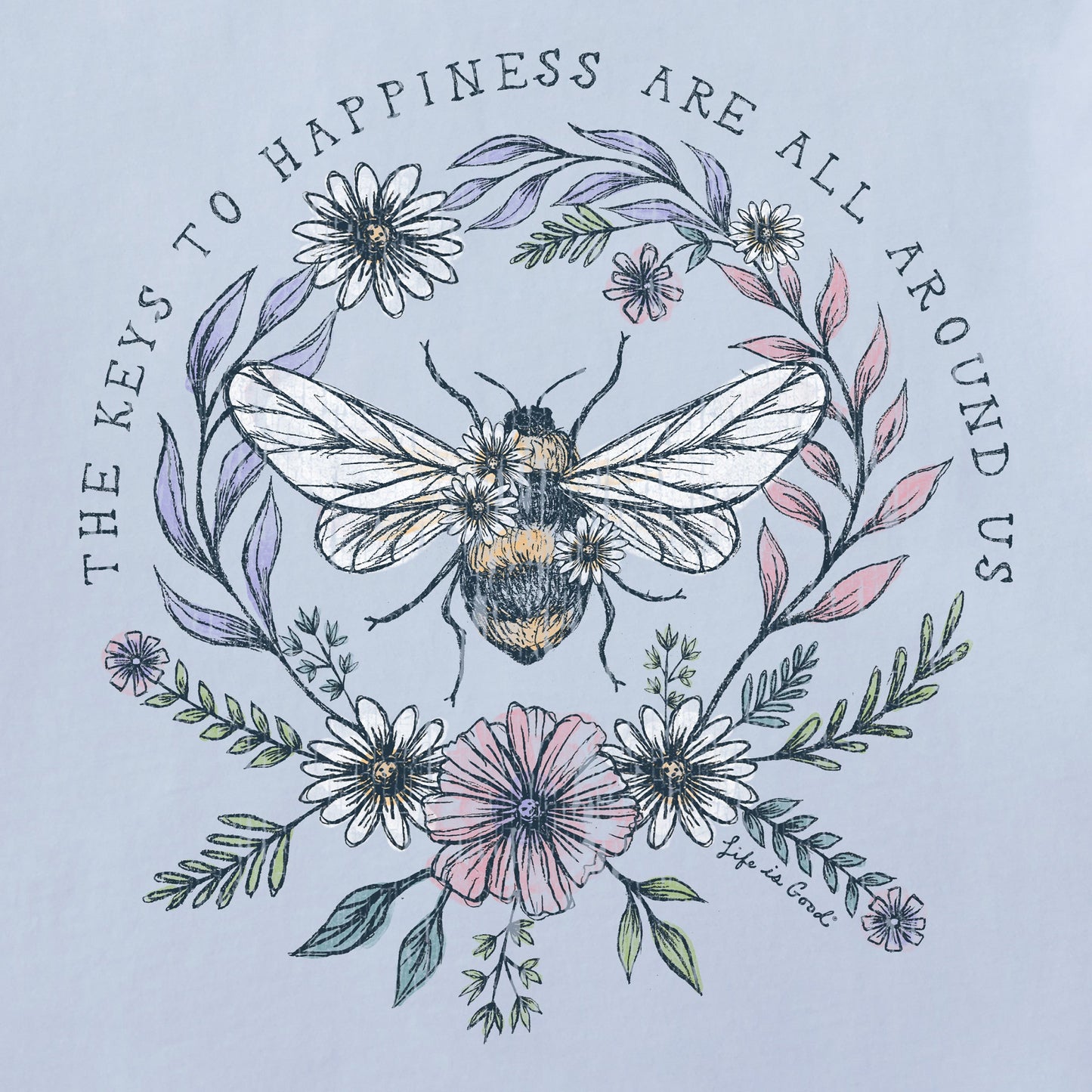 Women's Bee Happiness All Around Long Sleeve Crusher Tee