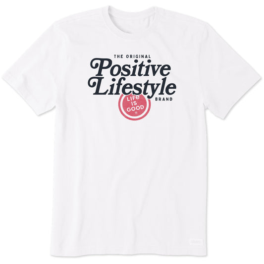 Men's Positive Lifestyle Script Short Sleeve Crusher Tee