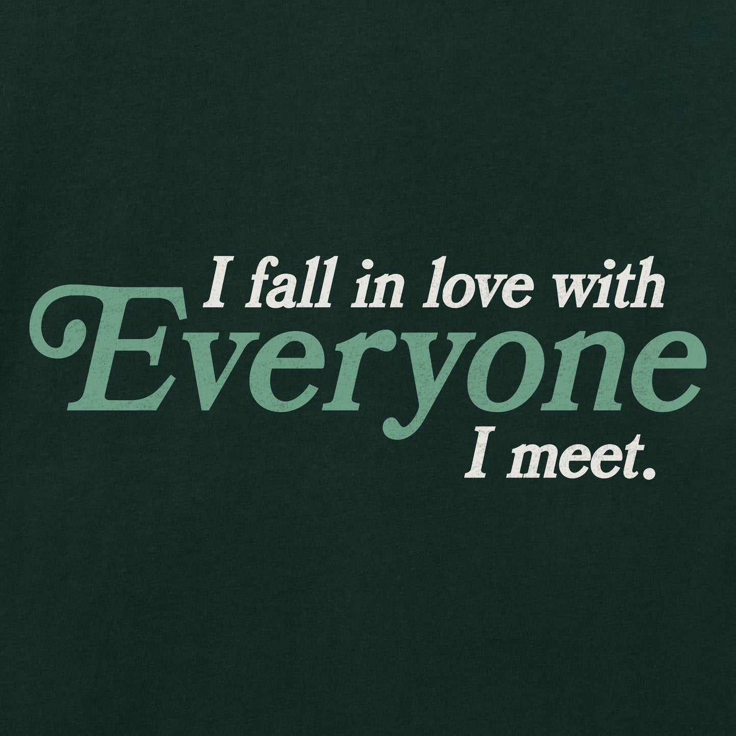 Women's Fall in Love with Everyone Short Sleeve Crusher Boxy Tee