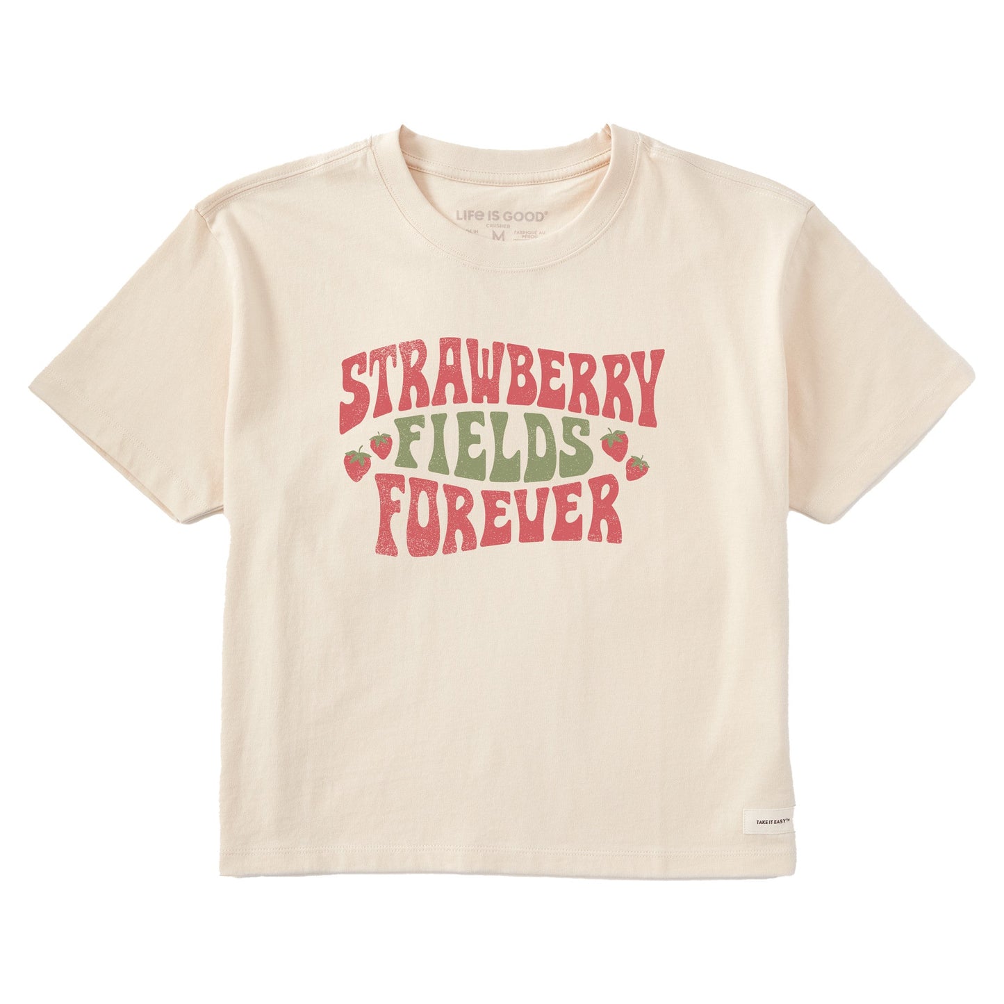 Women's Strawberry Fields Forever Short Sleeve Crusher Boxy Tee