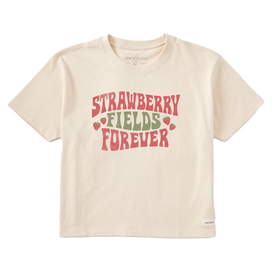 Women's Strawberry Fields Forever Short Sleeve Crusher Boxy Tee