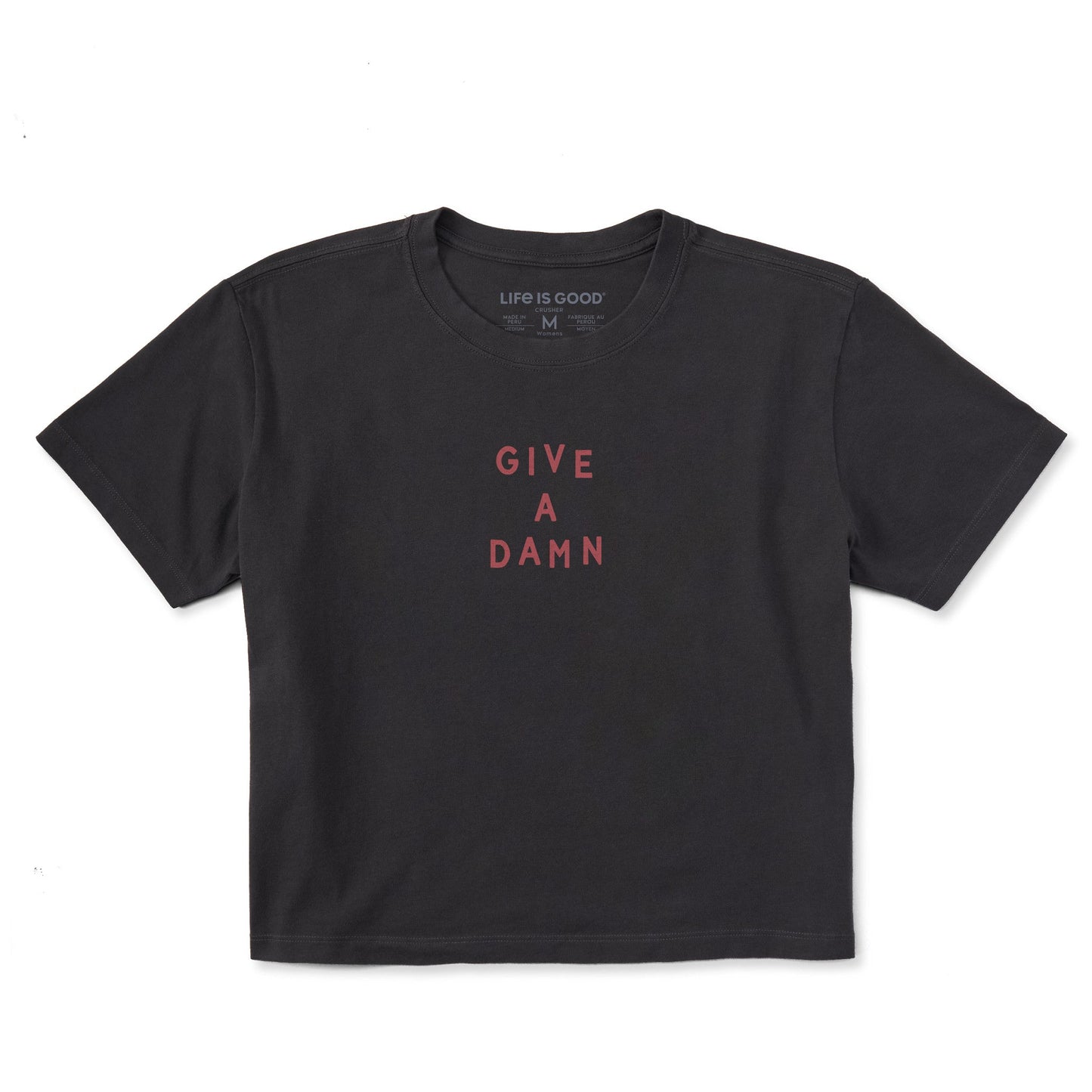 Women's Give a Damn Short Sleeve Crusher Boxy Tee