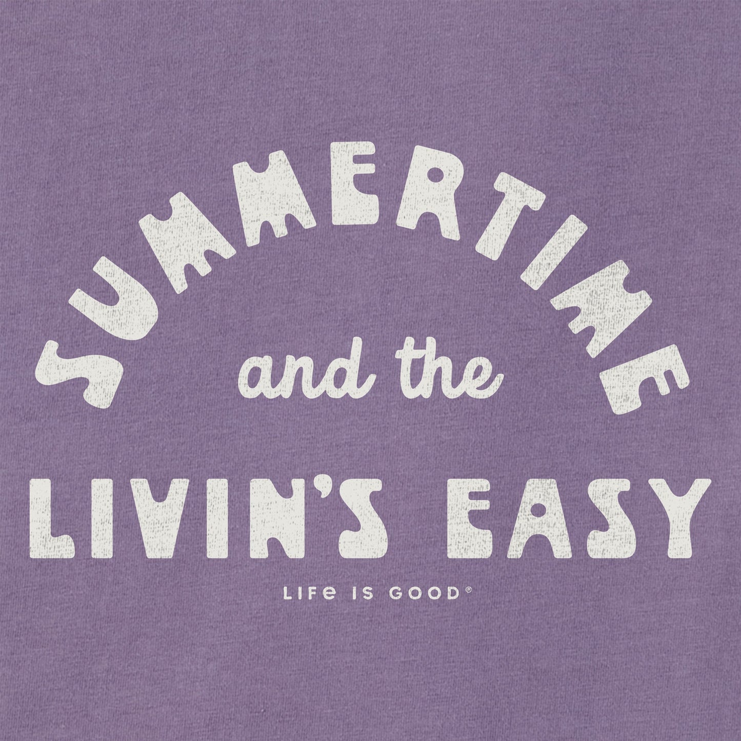 Women's Summertime and the Livin's Easy Short Sleeve Crusher Boxy Tee