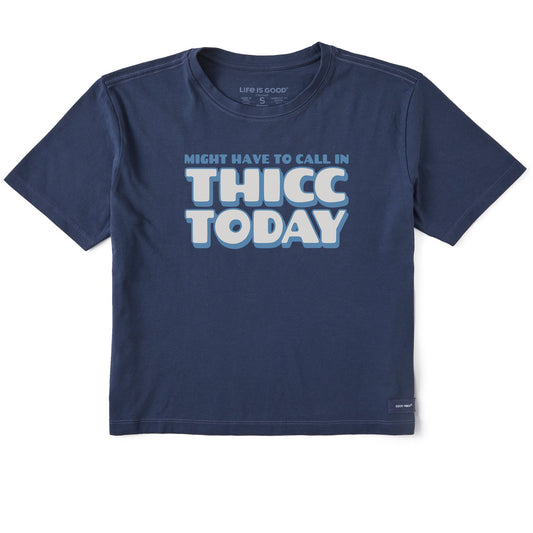 Women's Thicc Today Short Sleeve Crusher Boxy Tee