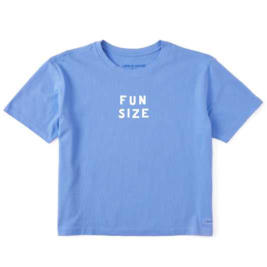 Women's Fun Size Simple Short Sleeve Crusher Boxy Tee