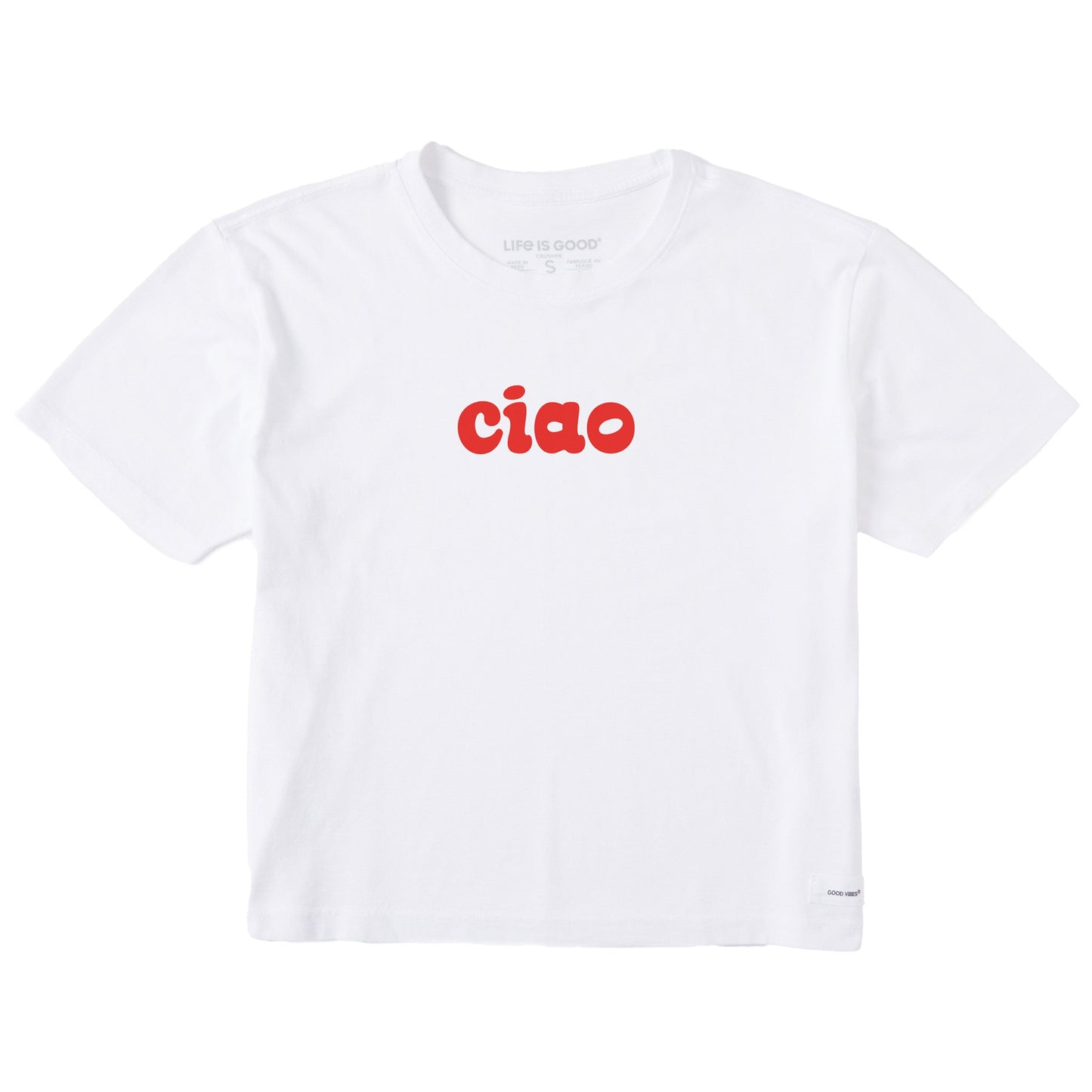 Women's Ciao Bubbly Short Sleeve Crusher Boxy Tee
