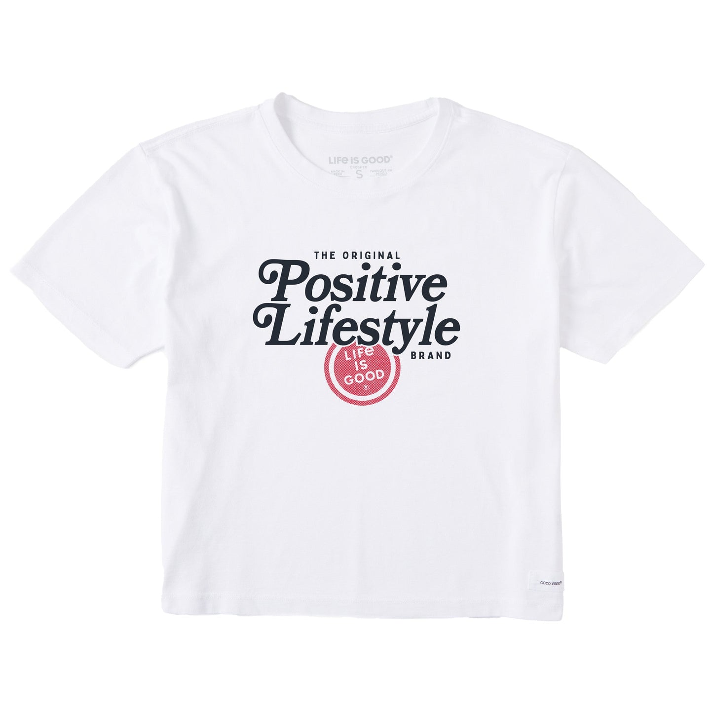 Women's Positive Lifestyle Script Short Sleeve Crusher Boxy Tee