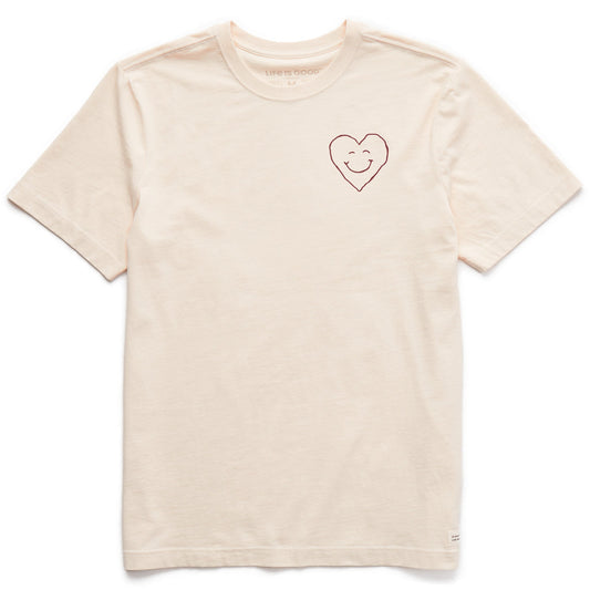 Men's Bert's Smile Heart Short Sleeve Crusher Tee